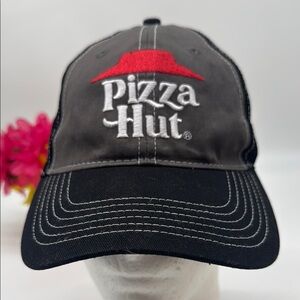 Pizza Hut Black and Gray Trucker Cap Hat Adjustable HT9057